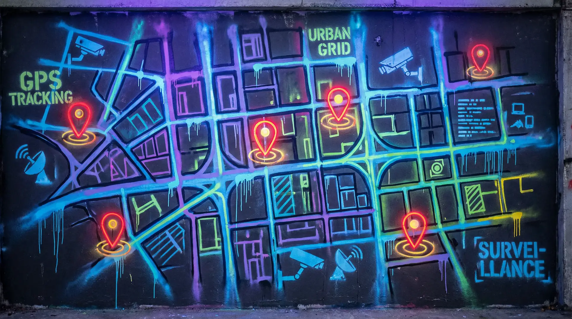 红色一片在线观看视频 狗仔追踪地图 - 城市涂鸦风格